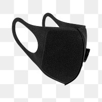 Black foam mask with valve design element