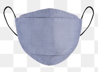 Light purplish-blue fabric face mask design element