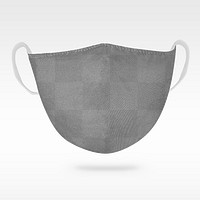 Gray fabric mask design element