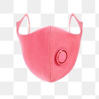 Pink foam mask with valve design element