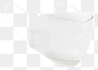 White protective cloth mask design element