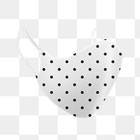 Black dots fabric mask design element