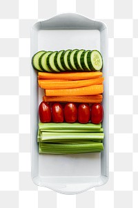 Fresh vegetables on a white plate