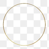 Gold round frame design element