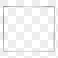 Silver square frame design element