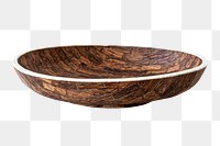 Rustic decorative wooden bowl design element