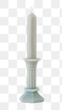 Vintage white wax candlestick design element