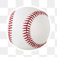 White baseball ball sticker design element