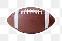 Leather American football ball sticker design element