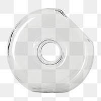 Crystal glass circle vase design element