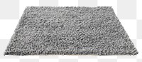 Gray fluffy square shape floor carpet design element