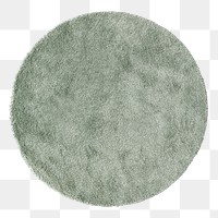 Gray fluffy rounded shape floor carpet design element