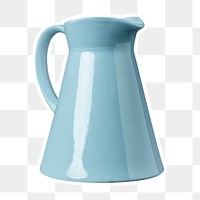 Blue ceramic pitcher sticker design element