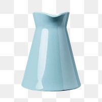 Blue ceramic pitcher design element