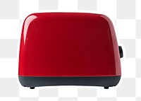 Modern red toaster sticker design element