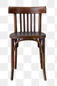 Brown wooden chair design element