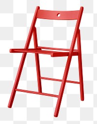 Modern red chair design element