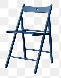 Modern blue chair design element