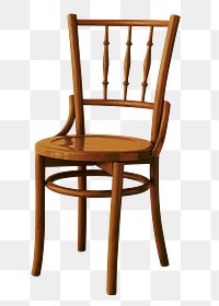 Brown wooden chair design element