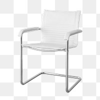 Modern white chair design element