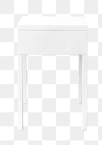 White bedside table design element