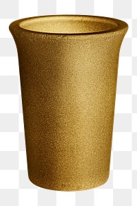 Gold planting pot design element