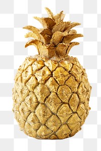 Gold pineapple fruit design element