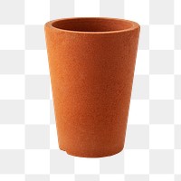 Brown planting pot design element