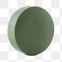 Green ceramic circle vase design element