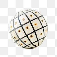 White patterned decorative ball design element