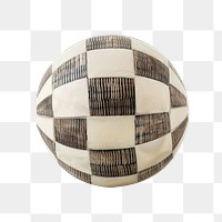 Black and white checkered decorative ball design element