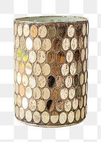 Mosaic glass candle holder design element