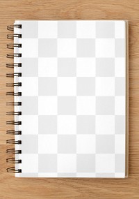 Lined notepaper mockup on a wooden table 