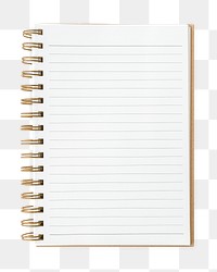 White ruled notebook mockup