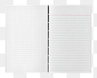 White grid and lined notebook design element