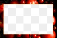 PNG frame pattern with red tomatoes