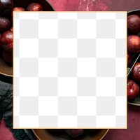 Red plum transparent png frame background