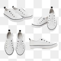 Png white slip-on mockup streetwear sneakers fashion collection