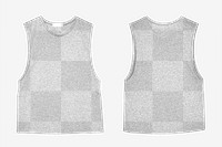 Png sleeveless muscle shirt transparent mockup streetwear fashion