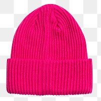 Png pink beanie mockup winter accessories