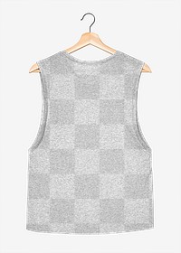 Png sleeveless muscle shirt transparent mockup streetwear fashion