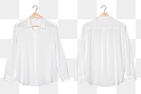 Png white blouse mockup women’s casual apparel