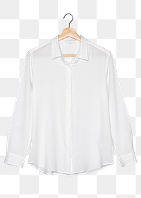 Png white blouse mockup women’s casual apparel