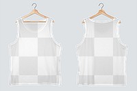 Png sleeveless muscle shirt transparent mockup streetwear fashion