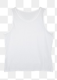 Png white sleeveless muscle shirt mockup streetwear fashion