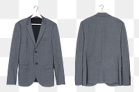 Png gray blazer mockup casual men&rsquo;s wear