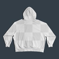 Png hoodie transparent mockup rear view