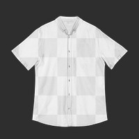 Png short sleeve shirt transparent mockup men’s casual apparel