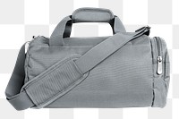 Png gray duffle bag mockup unisex accessory