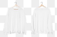 Png white sweater mockup unisex streetwear apparel